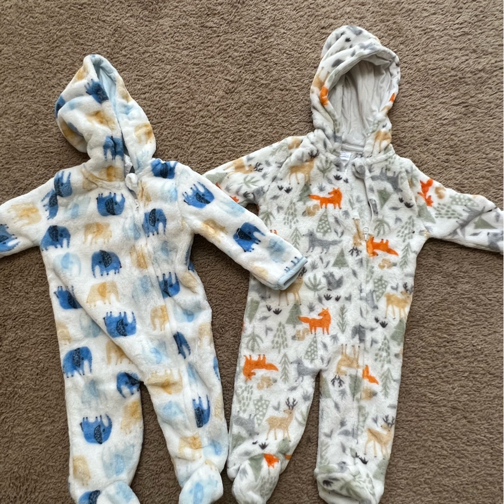 Unisex Fleece Coveralls 3-6 mon